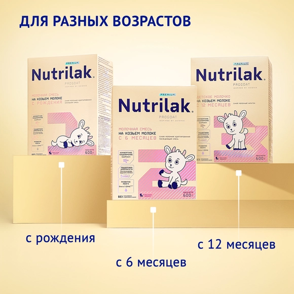 Echki sutidan tayyorlangan Nutrilak Premium 3 bolalar sutli ichimligi 