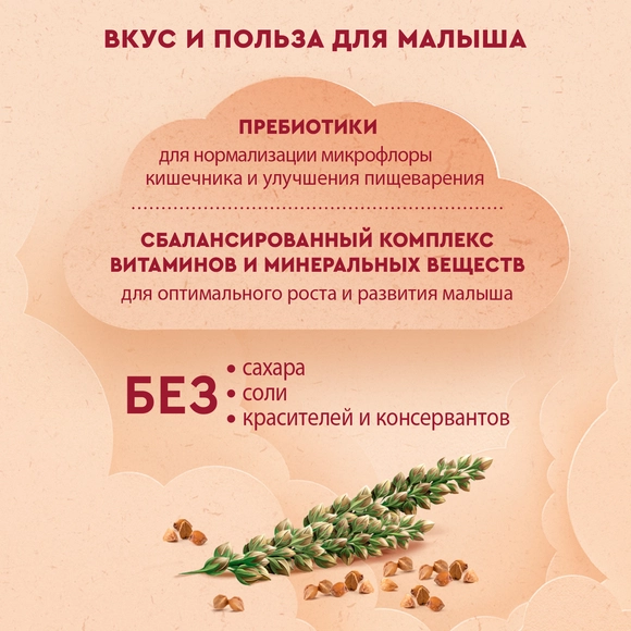Винни grechkali bolalar bo’tqasi, sutsiz, kam allergen 
